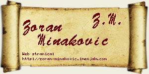 Zoran Minaković vizit kartica